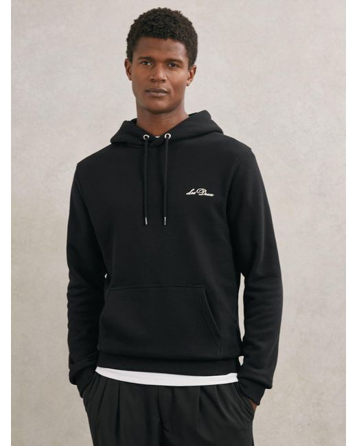 Les Deux Black Cotton Artwork-print Hoodie for men