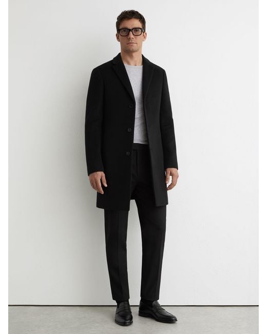 Reiss Natural Found - Black Slim Fit Drawcord Trousers, 30w X 31l (uk 30 R) for men