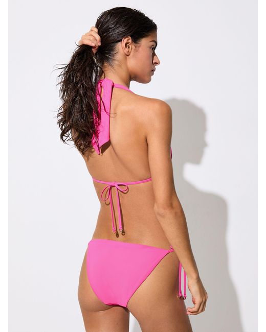 Reiss Pink Side-Tie Bikini Bottoms