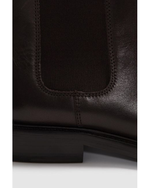 Reiss Renor - Brown Leather Chelsea Boots for men
