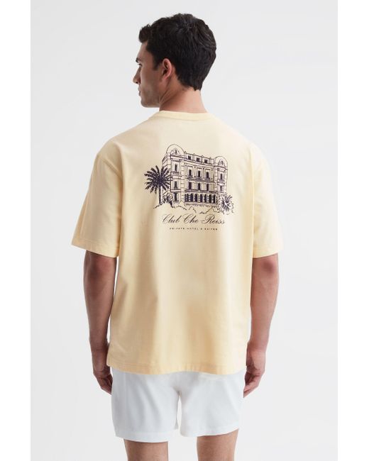 Reiss Villa - Lemon | Ché Motif Crew Neck T-shirt, Xs in Natural for Men |  Lyst
