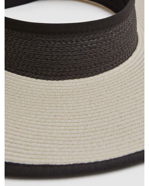 Reiss Natural Oversized Raffia Visor