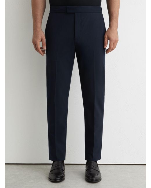 Reiss Natural Found - Navy Slim Fit Drawcord Trousers, 36w X 33l (uk 36 L) for men