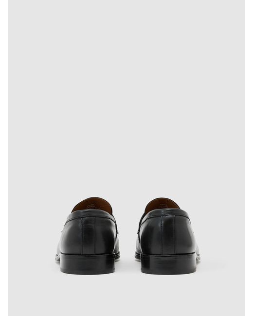 Reiss Peter - Black Leather Saddle Loafers, Us 11 (uk 10) for men