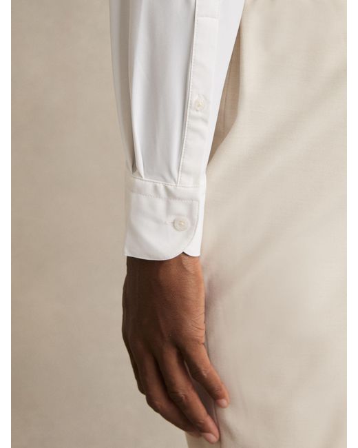 Reiss Natural Long-Sleeve Slim-Fit Travel Shirt for men