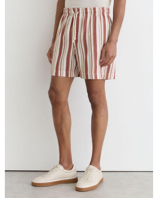 Reiss Multicolor Stone Striped Drawstring Shorts for men