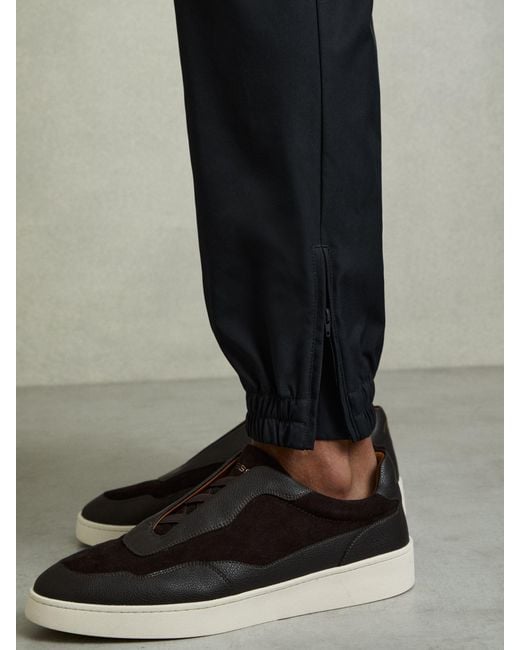 Reiss Blue Technical Cargo Drawstring Trousers for men