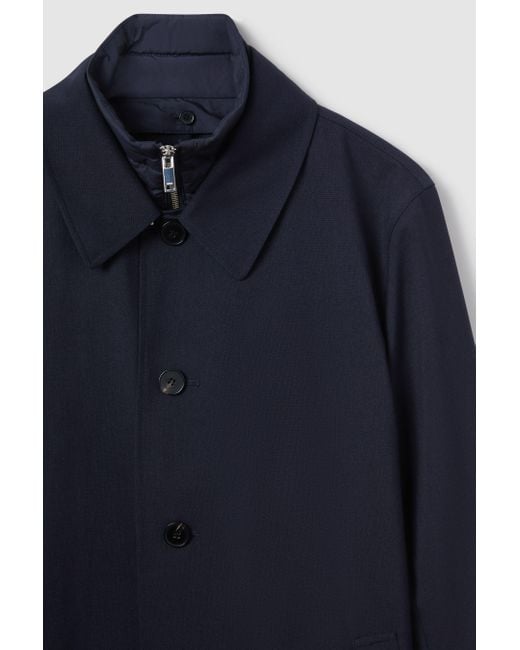 Reiss Blue Perrin - Navy Jacket With Removable Funnel-neck Insert, Uk 3x-large for men