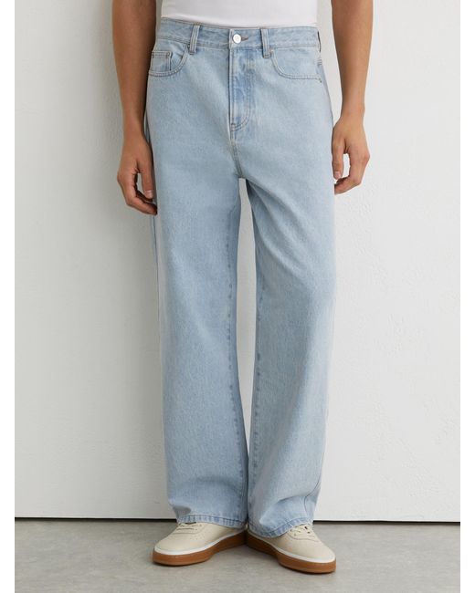Reiss White Monogram Relaxed-Fit Jeans for men