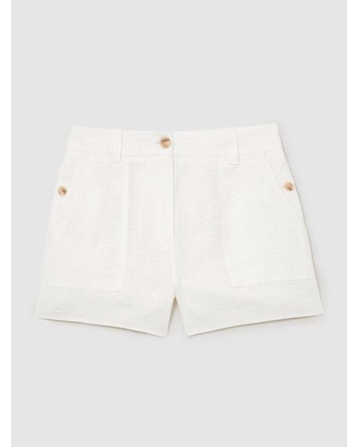 Reiss Natural Linen Shorts