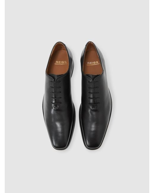Reiss Mead - Black Leather Lace-up Shoes, Us 8 (uk 7) for men