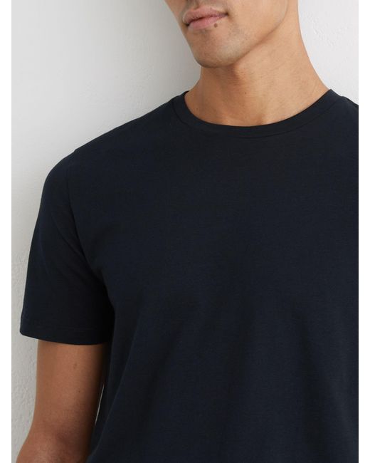 Reiss Blue Bless - Navy Cotton Crew-neck Tailored-fit T-shirt, Xl for men