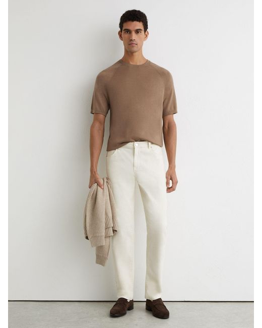 Reiss Natural Merino Wool Raglan-Sleeve T-Shirt for men