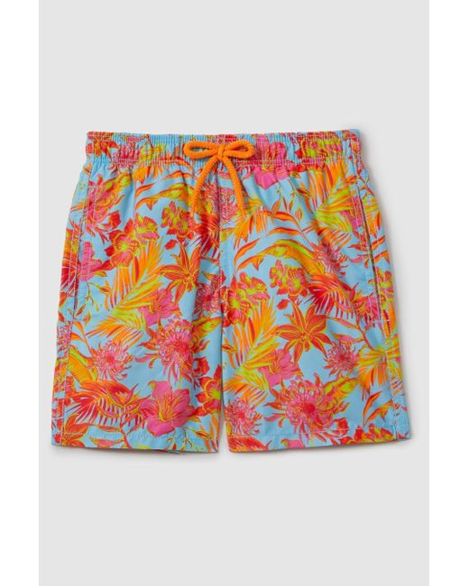 Vilebrequin Multicolor Tropical Print Drawstring Swim Shorts for men