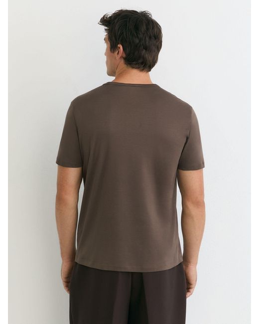 Reiss Gray Air-Water Cotton Tailored-Fit T-Shirt for men