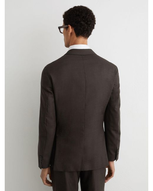 Reiss Gray Wool Single-Breasted Classic-Fit Suit Jacket for men