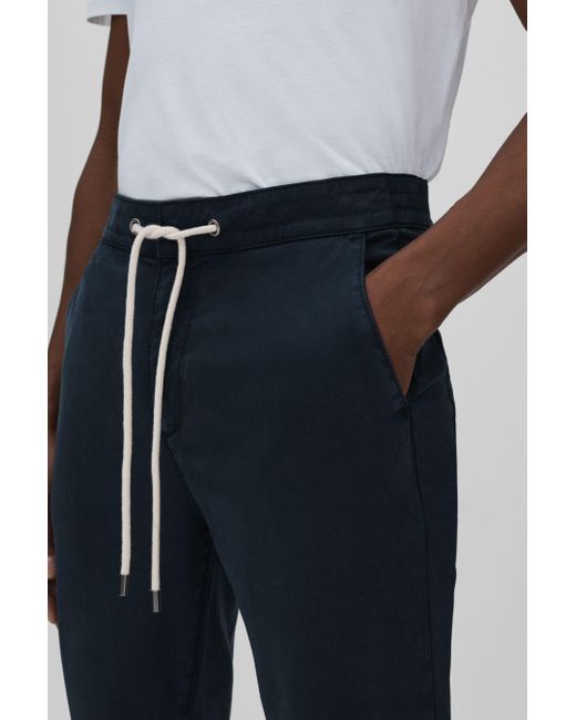 PAIGE Blue Brushed Drawstring Trousers for men