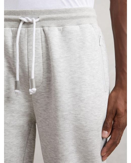 Reiss Natural Cotton-Blend Drawstring Joggers for men