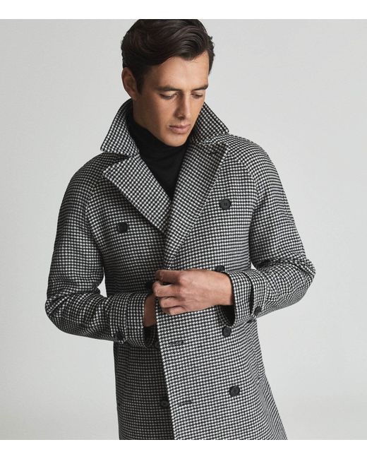 Reiss houndstooth hotsell coat