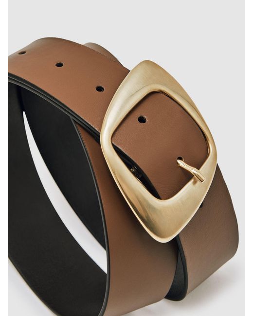 Reiss Gray Christa Belt Leather Plain