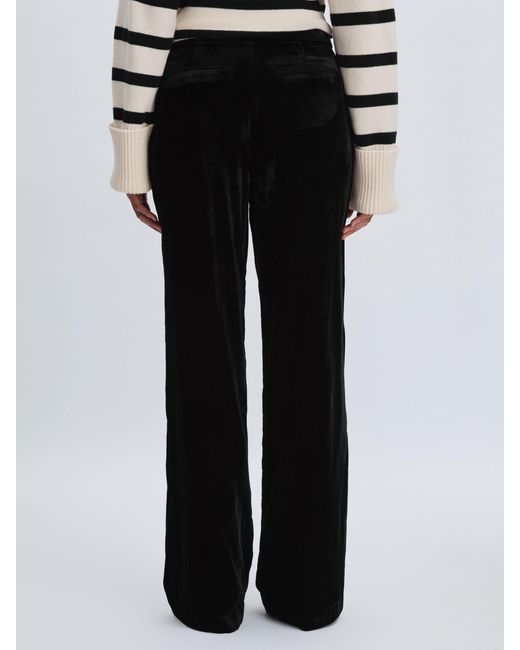 PAIGE Blue Kara Trousers Plain