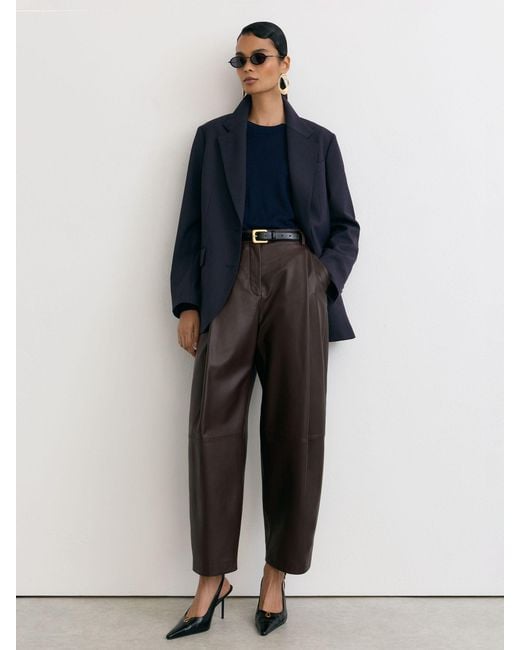Reiss Blue Stretch-Twill Relaxed Single-Breasted Blazer
