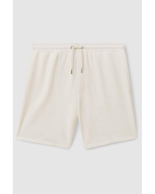 Reiss Natural Amarillo Drawstring Shorts Nylon Polka Dot, Off for men