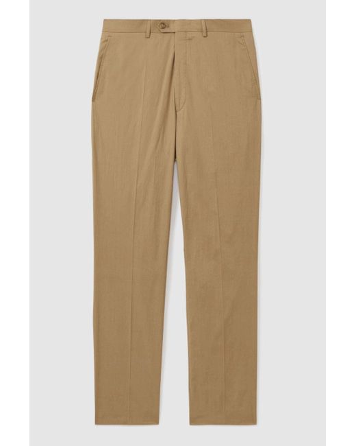 Oscar Jacobson Natural Oscar Cotton Trousers for men