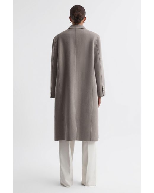 Meotine Natural Beige Wool Mid Length Coat