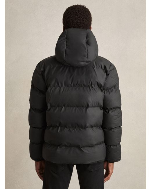 Rains Black Alta Short Jacket for men