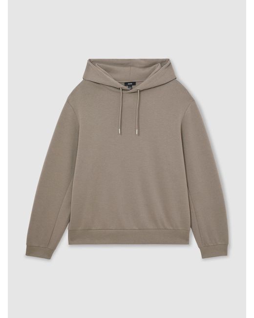 Reiss Natural Premium Interlock Relaxed-Fit Hoodie for men