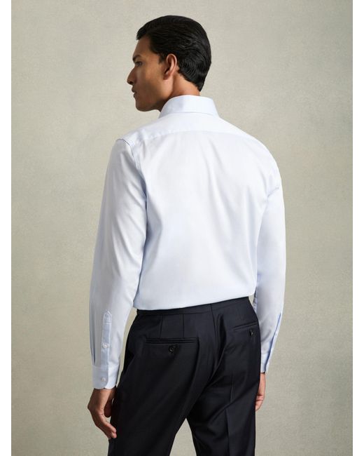Reiss White Allora Shirt Cotton Plain for men