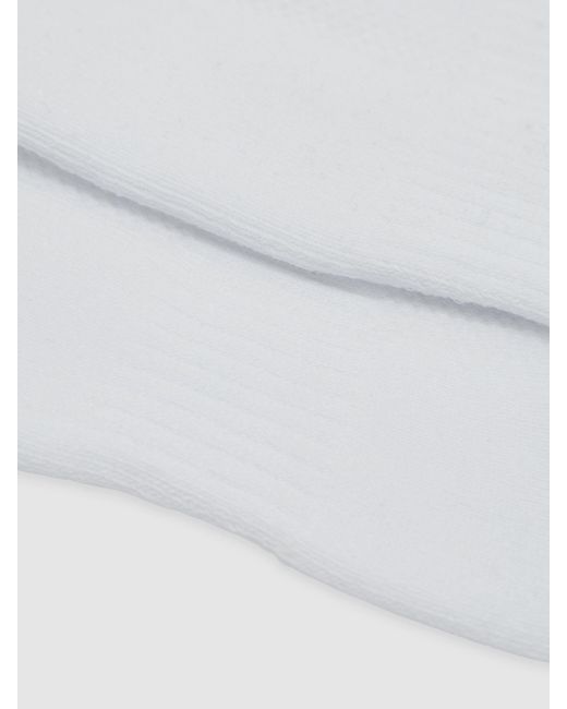 Reiss White Cotton-Blend Trainer Socks, S & M for men