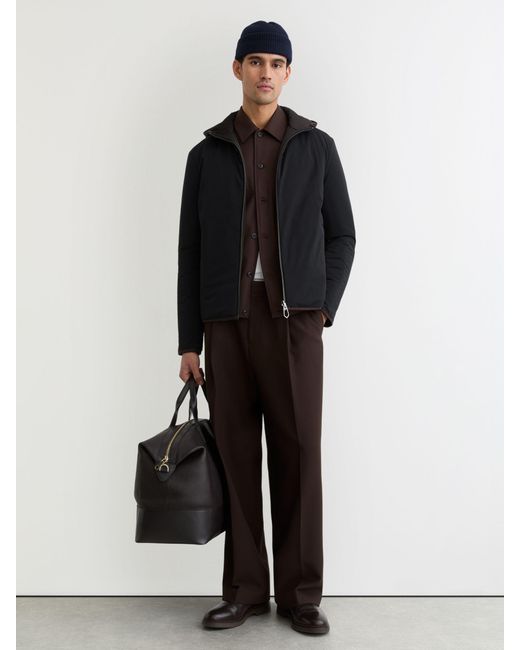 Reiss Black Reversible Hooded Puffer Jacket for men