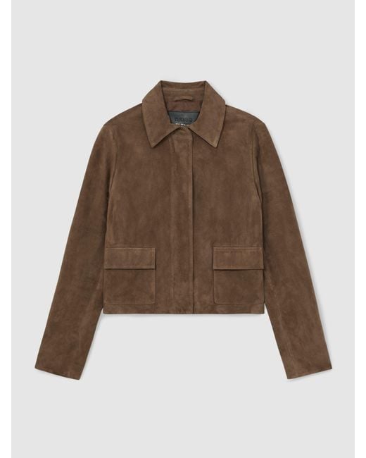 Reiss Natural Drew Cropped Jacket