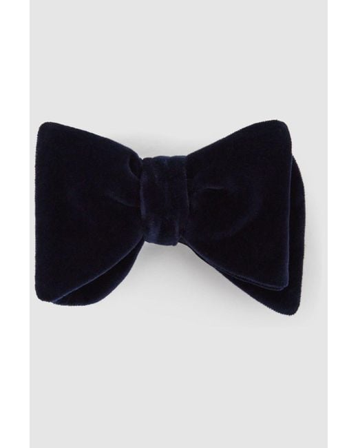 Reiss Blue Hike - Navy Velvet Bow Tie for men