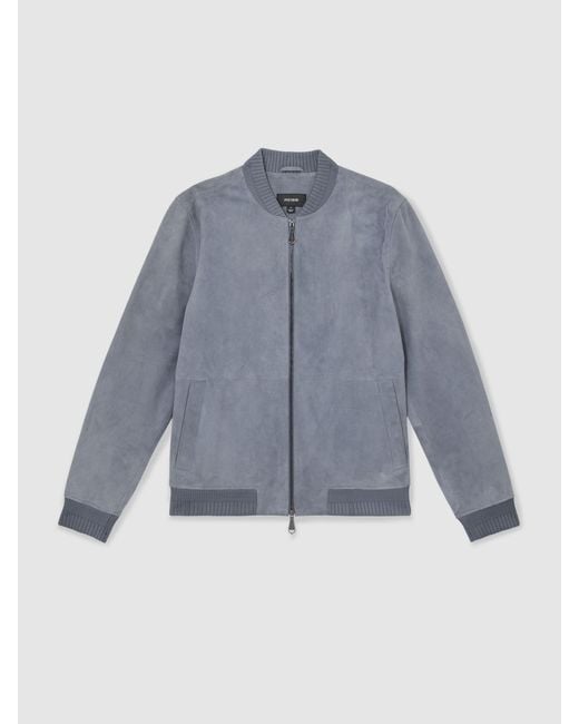 Reiss Gray Zip-Through Bomber Jacket for men