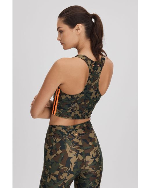 The Upside Green Camouflage Sports Bra