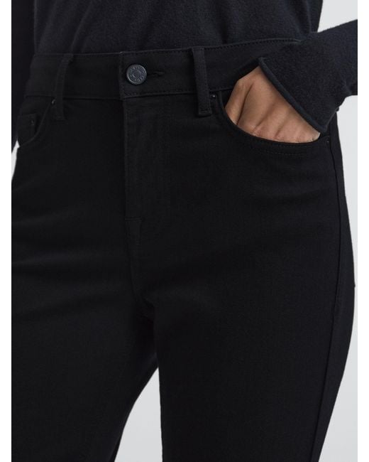 Reiss Lux - Black Mid Rise Skinny Jeans, 31r