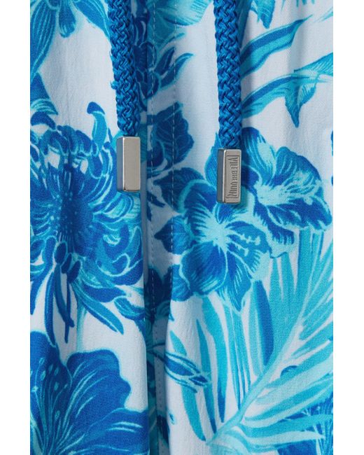 Vilebrequin Blue Tropical Print Swim Shorts for men