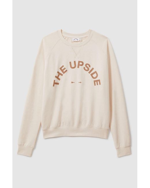 The Upside Brown Relaxed Cotton Crew Neck Jumper