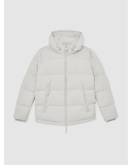 Reiss Natural Quilted Zip-Through Puffer Jacket for men
