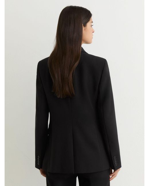 Reiss Black Petite Puppytooth Single-Breasted Suit Blazer