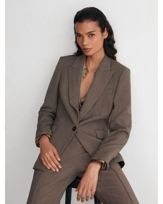 Reiss White Neutral Suit Jacket
