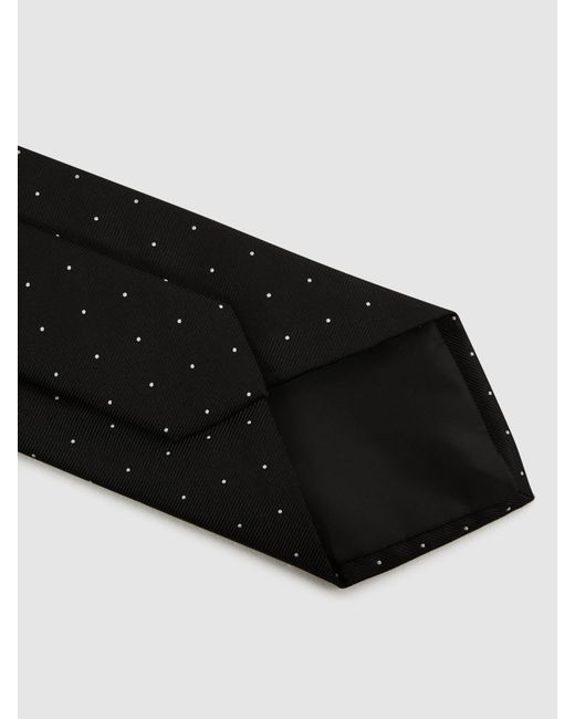 Reiss Liam - Black Polka Dot Tie, One for men