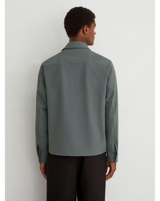 Reiss Gray Technical Twin-Pocket Overshirt for men