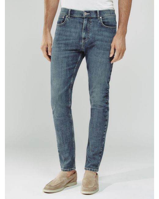 Reiss Blue Bleaker Jeans Cotton Plain for men