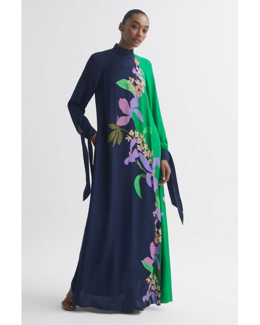 Florere Maxi Dress Floral in Blue | Lyst