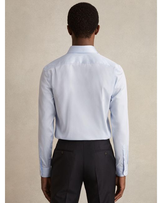 Reiss White Storm - Soft Blue Regular Fit Cotton-twill Two-fold Shirt, S for men