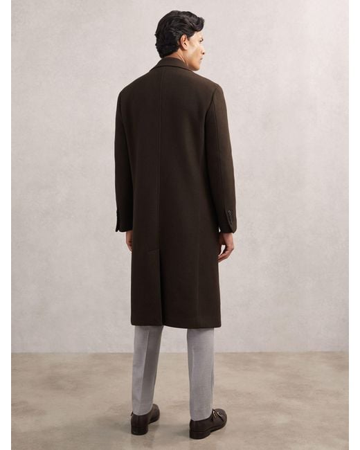 Reiss Natural Wool-Blend Double-Breasted Overcoat for men